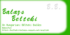 balazs belteki business card
